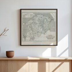 Kort over Frederiksborg Amt 1870 - Plakat