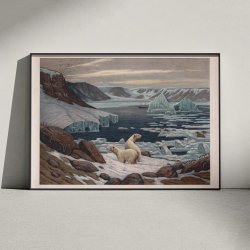 Polarlandskab 1890 - Geografisk anskuelsesbillede