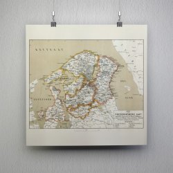 Frederiksborg Amt 1872 - Kort &amp; Plakat