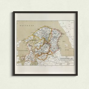 Frederiksborg Amt 1872 - Kort & Plakat