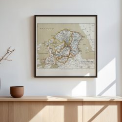 Frederiksborg Amt 1872 - Kort &amp; Plakat