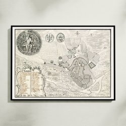Randers 1755 - Historisk prospekt af Johan Jacob Bruun