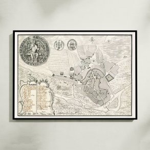 Randers 1755 - Historisk prospekt af Johan Jacob Bruun