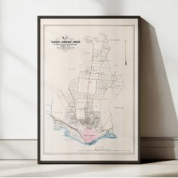 Randers Kj�bstads Jorder 1874 - Historisk matrikelkort