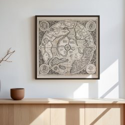 Nordpolen 1606 - Arktisk kort af Gerard Mercator