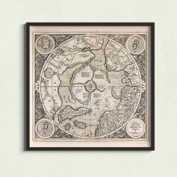 Nordpolen 1606 - Arktisk kort af Gerard Mercator