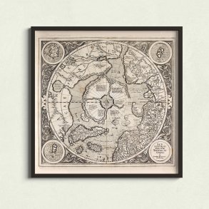 Nordpolen 1606 - Arktisk kort af Gerard Mercator