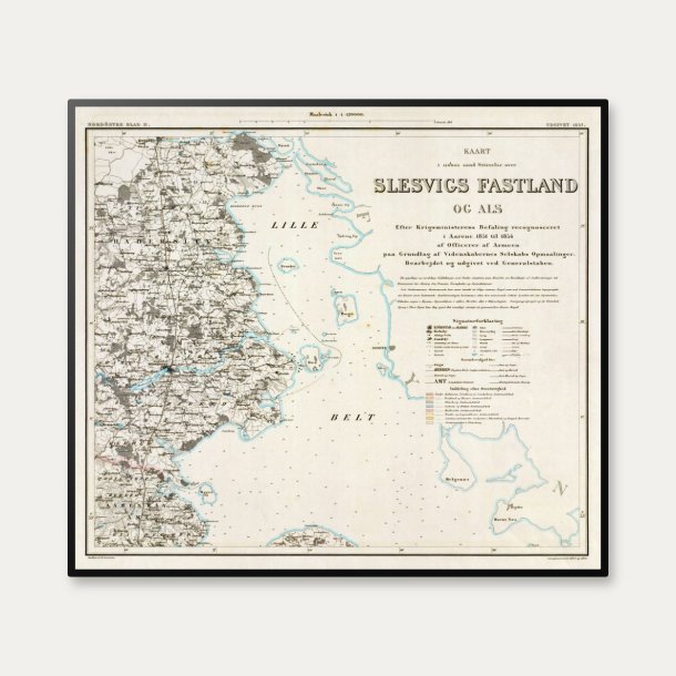 Slesvig og Als 1857 - Historisk kort