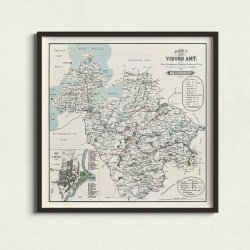 Viborg Amt 1893 - Historisk kort