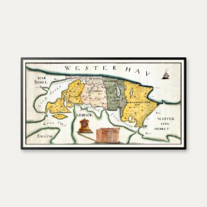 Thy 1750-1767 - H�ndtegnet kort over Aalborg Stift