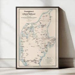 Jyllands Telefonnet 1893 - Historisk kommunikationskort
