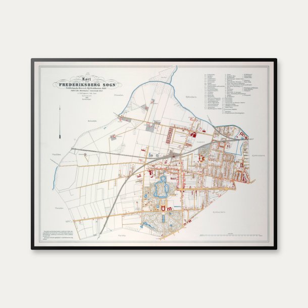 Frederiksberg Sogn 1957 - Historisk matrikelkort