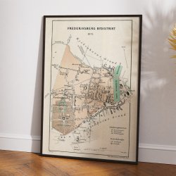 Frederiksberg Bydistrikt 1871 - Historisk bykort