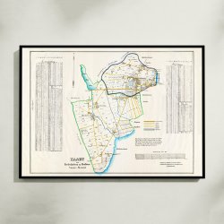 Frederiksberg og Hvidovre 1850 - Historisk sognekort