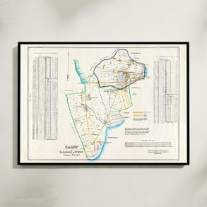 Frederiksberg og Hvidovre 1850 - Historisk sognekort