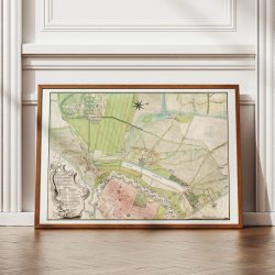 K�benhavn og Frederiksberg Have 1742 - Historisk plan