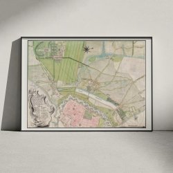 K�benhavn og Frederiksberg Have 1742 - Historisk plan