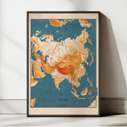 Asien 1905 - Historisk skolekort af Ivar Refsdal