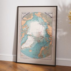 Fridtjof Nansens Polarekspedition 1893-1896 - Historisk polarkort