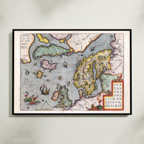 Skandinavien 1602 - Historisk kort af Abraham Ortelius