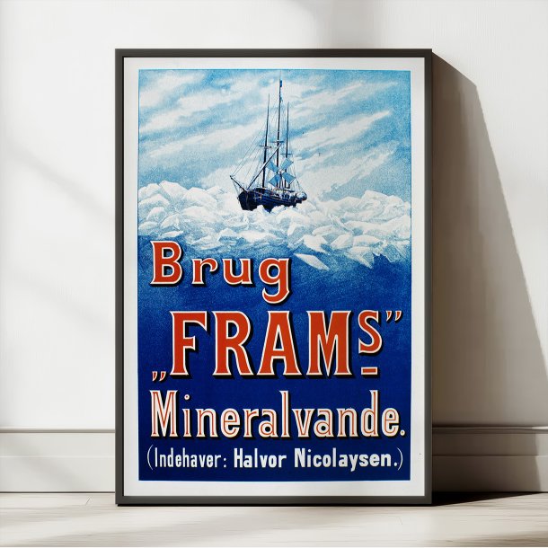 Brug Fram's Mineralvande 1898 - Norsk reklameplakat
