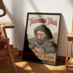 Tiedemanns Tobak 1920 - Norsk reklameplakat med fiskere