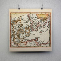 Danmark 1697 - Dane Marq et Sud-Gothlande - Kort