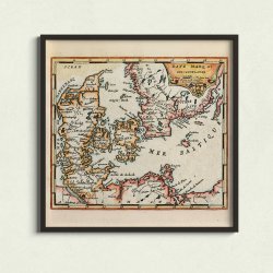 Danmark 1697 - Dane Marq et Sud-Gothlande - Kort