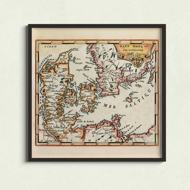 Danmark 1697 - Dane Marq et Sud-Gothlande - Kort