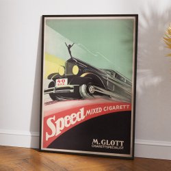 Speed Mixed Cigarette 1932 - Norsk reklameplakat