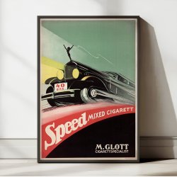 Speed Mixed Cigarette 1932 - Norsk reklameplakat