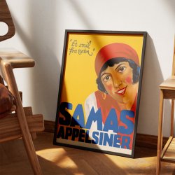 Et smil fra syden 1930 - Reklameplakat for Samas appelsiner