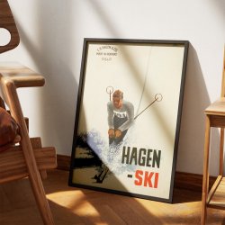 Hagen Ski 1934 - Norsk reklameplakat