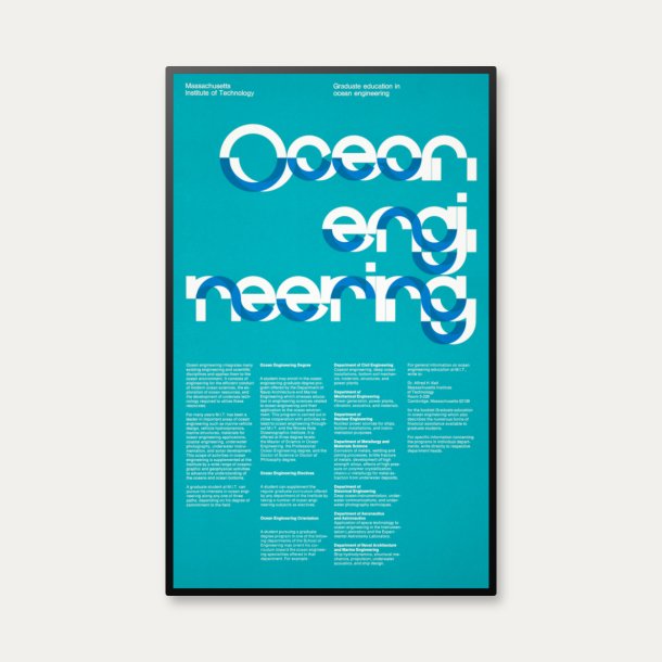 MIT Ocean Engineering 1967 - Plakat af Dietmar Winkler