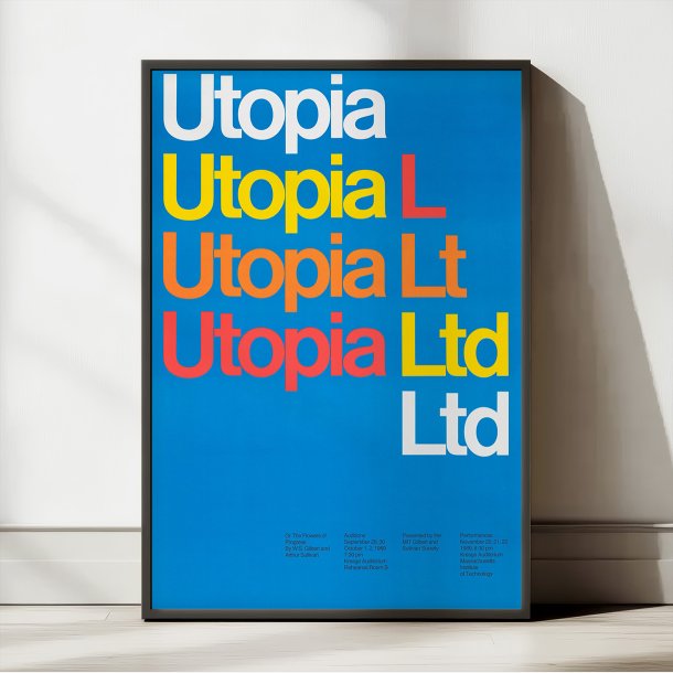 Utopia Ltd. 1969 - Vintage plakat af Dietmar Winkler