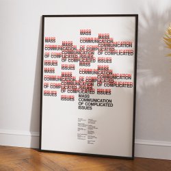 Mass Communication of Complicated Issues 1970 - Plakat af Dietmar Winkler