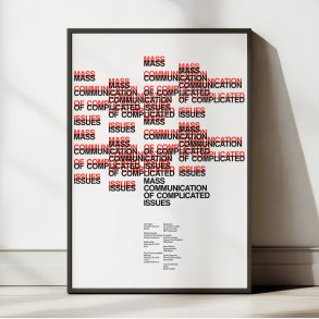Mass Communication of Complicated Issues 1970 - Plakat af Dietmar Winkler