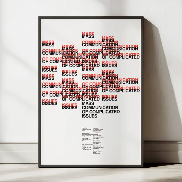 Mass Communication of Complicated Issues 1970 - Plakat af Dietmar Winkler