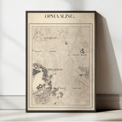 Hillerd og Frederiksborg Slot 1845 - Kort