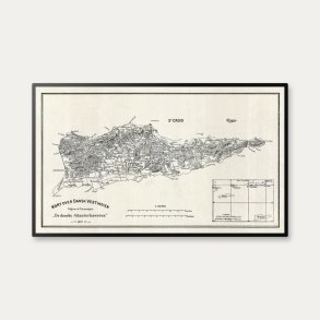 Dansk Vestindien 1907 - Historisk kort over St. Croix, St. Thomas og St. Jan