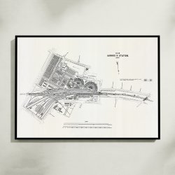 Aarhus Hovedbaneg�rd 1900 - Historisk DSB kort