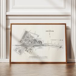 Aarhus Hovedbaneg�rd 1900 - Historisk DSB kort