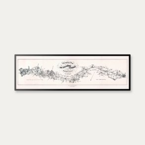 Sj�llandske Jernbane K�benhavn - Kors�r 1850-1860 - Historisk jernbanekort