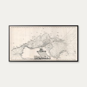 �resund 1775 - Historisk s�kort fra Kronborg til Stevns