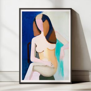 Siddende kvindelig model 1950 - Vilhelm Lundstr�m