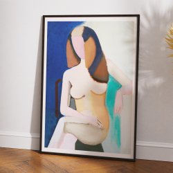 Siddende kvindelig model 1950 - Vilhelm Lundstr�m