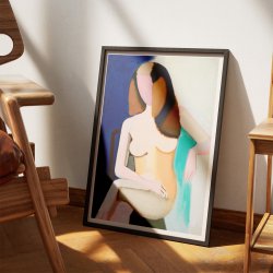 Siddende kvindelig model 1950 - Vilhelm Lundstr�m
