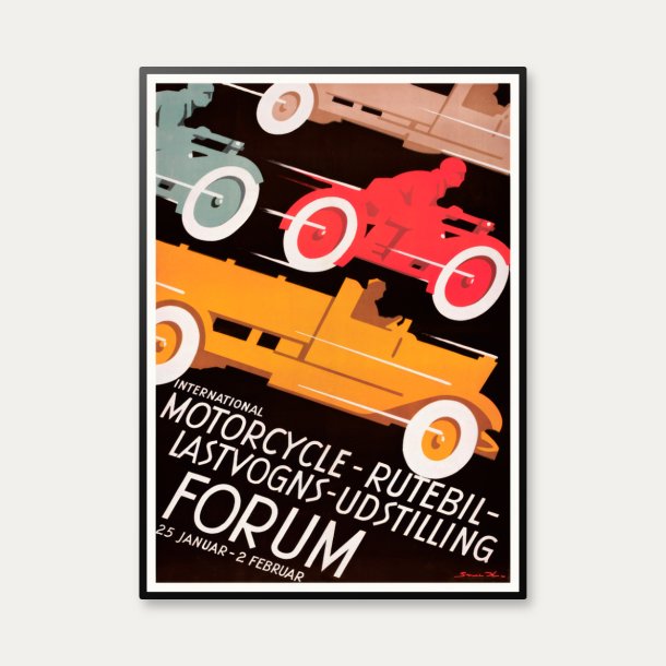 Automobiludstillingen i Forum 1930 - Plakat af Sven Henriksen