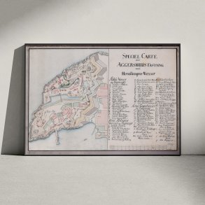 Aggershuus Fstning 1780 - Speciel Carte fra Norge