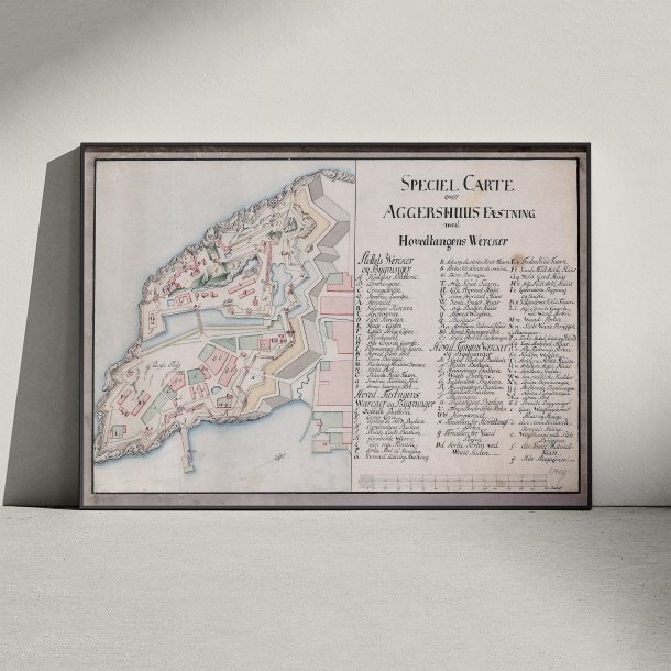 Aggershuus Fstning 1780 - Speciel Carte fra Norge
